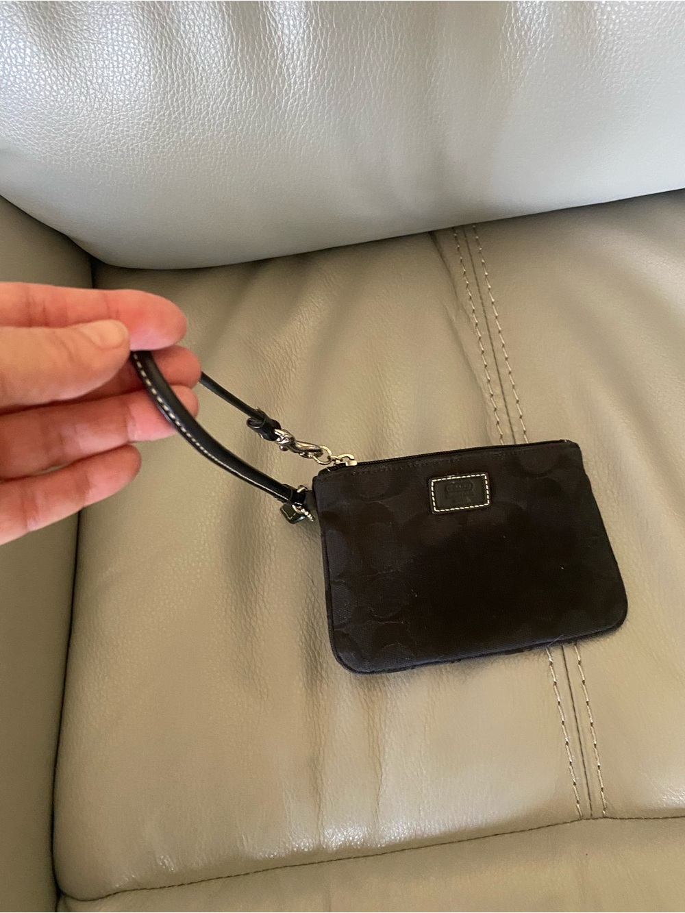 Coach Black Signature Wristlet - Picture 7 of 7